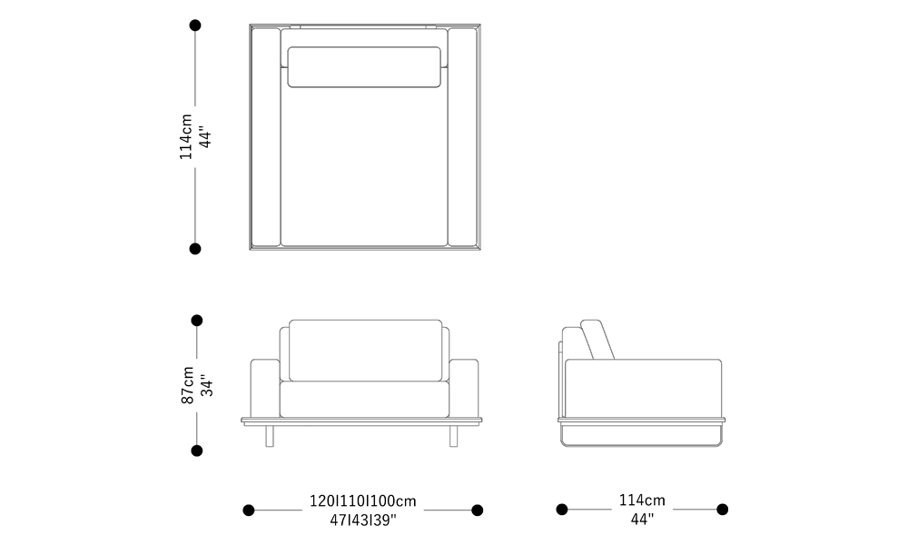 Imagem das dimensões principais do produto